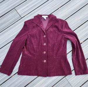 PM Faux Suede maroon shirt/ Jacket